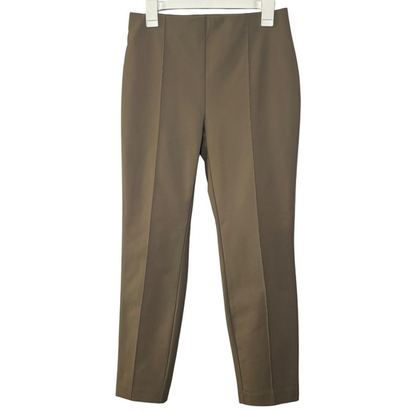 Nicole Miller New York Pants - Nicole Miller New York Womens Taupe Front Seam Pull On Ankle Pants Sz S